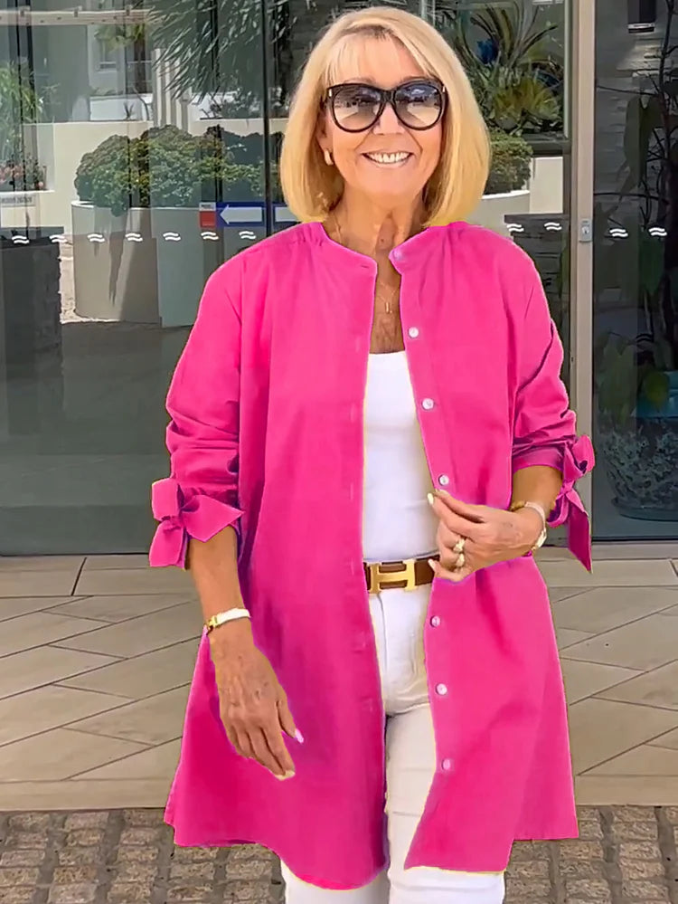 Ellaria - Whimsical Cotton Shirt Jacket