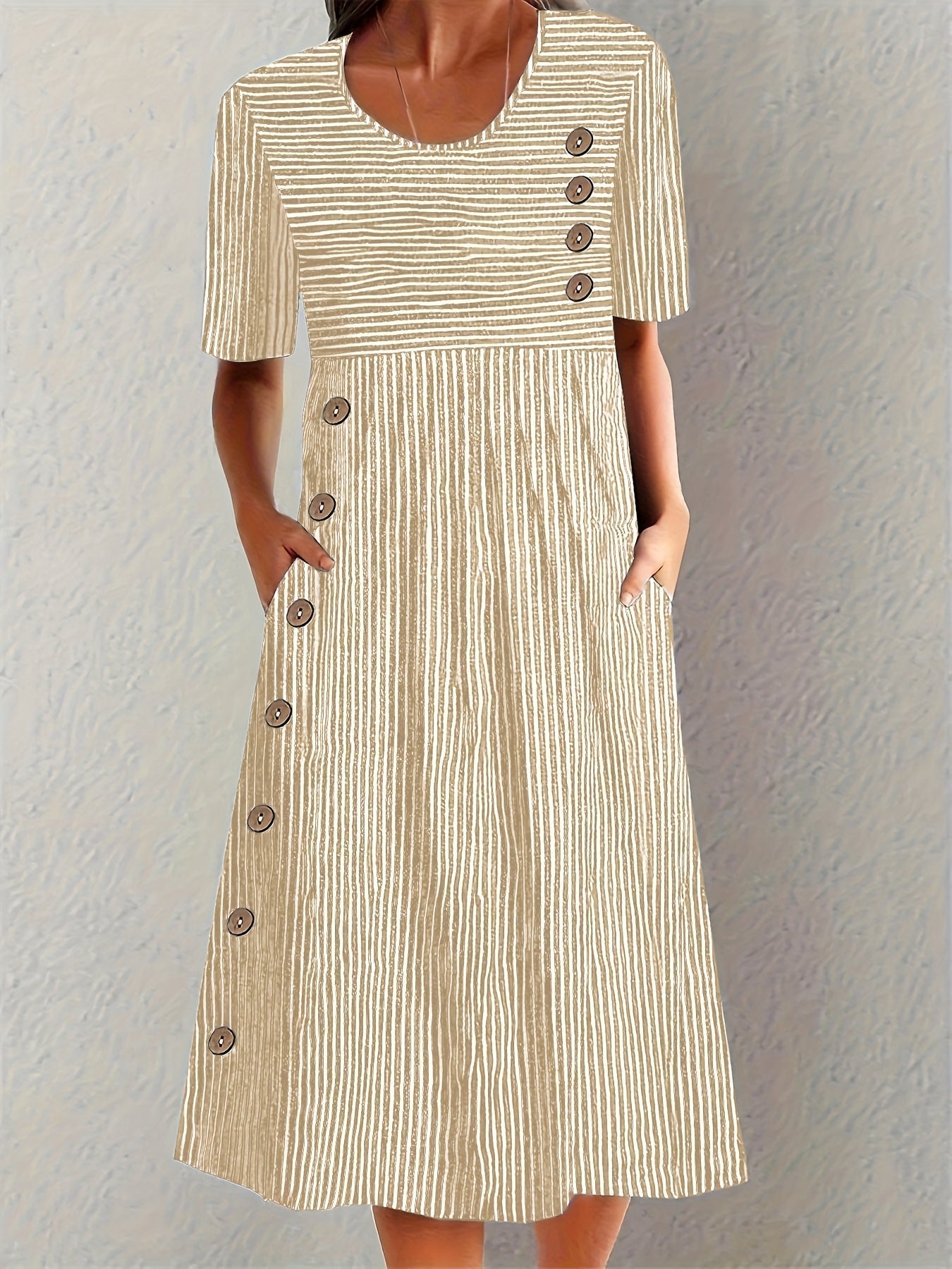 Sofia - Elegant Striped Summer Dress