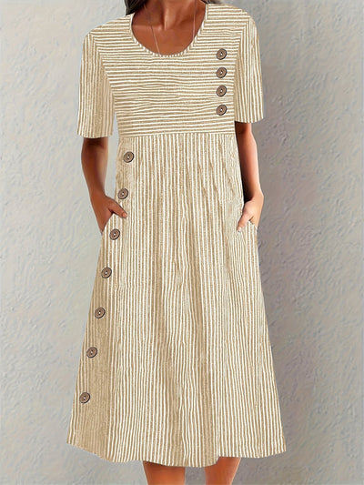 Sofia - Elegant Striped Summer Dress