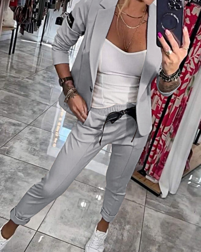Malou - Elegant Blazer Jogger Set