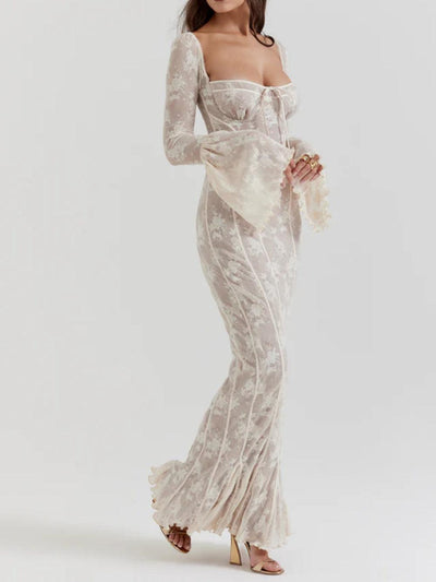 Delilah - Romantic Lace Maxi Dress