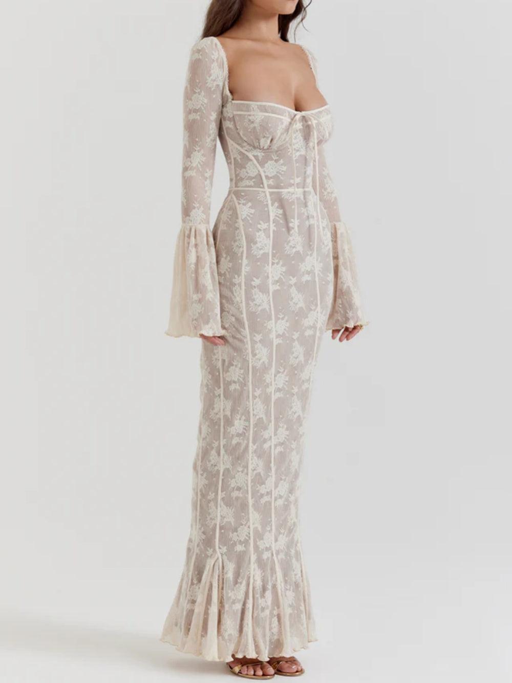 Delilah - Romantic Lace Maxi Dress