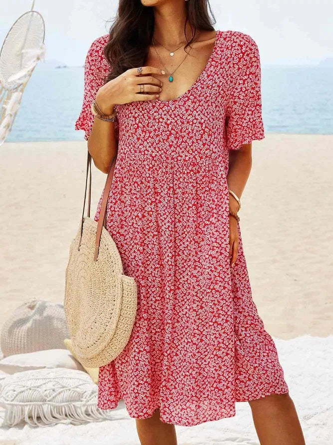 Arielle - Soft Floral Pullover Dress