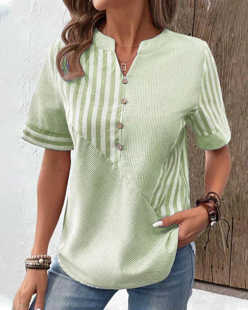 Lila - Chic Striped Blouse