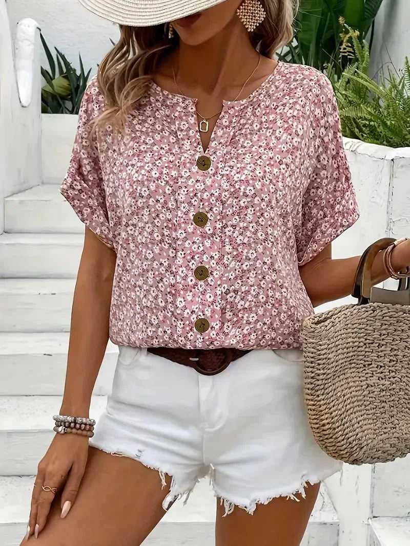 Wolena - Effortless Floral Blouse
