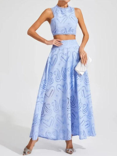 Aurelia - Elegant Embroidered Crop Top