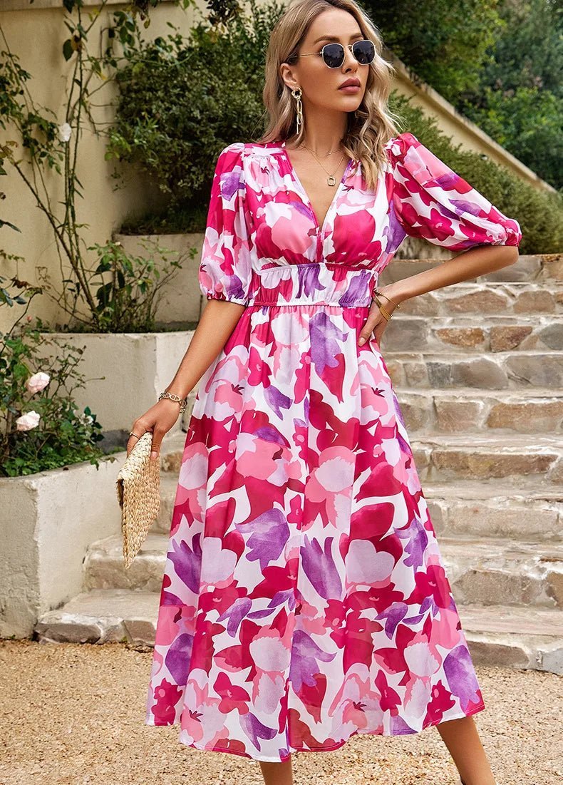 Allison - Timeless Floral Midi Dress