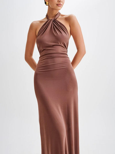 Elyna - Elegant Halter Maxi Dress