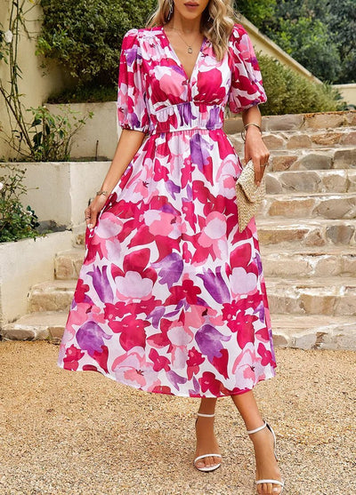 Allison - Timeless Floral Midi Dress