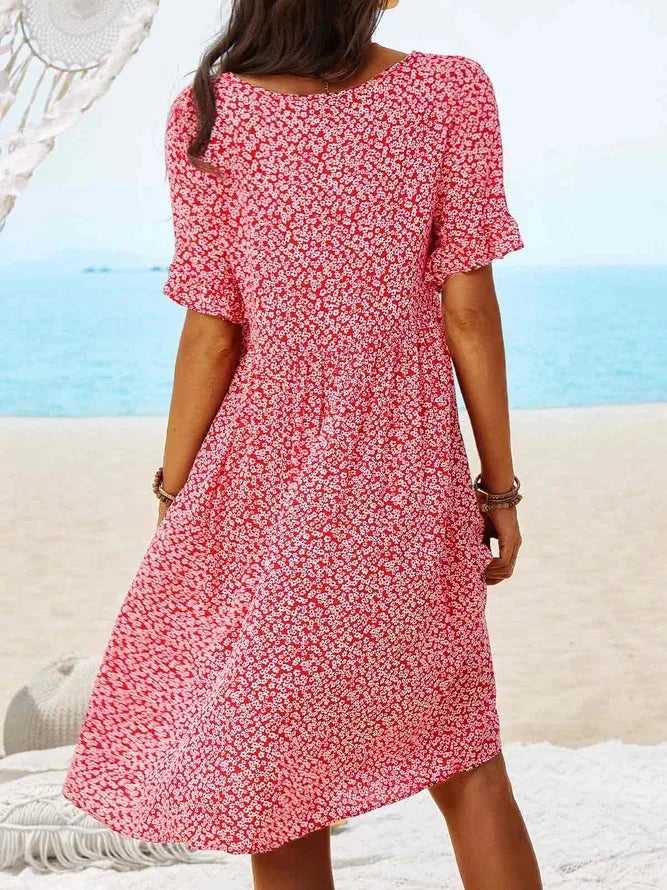 Arielle - Soft Floral Pullover Dress
