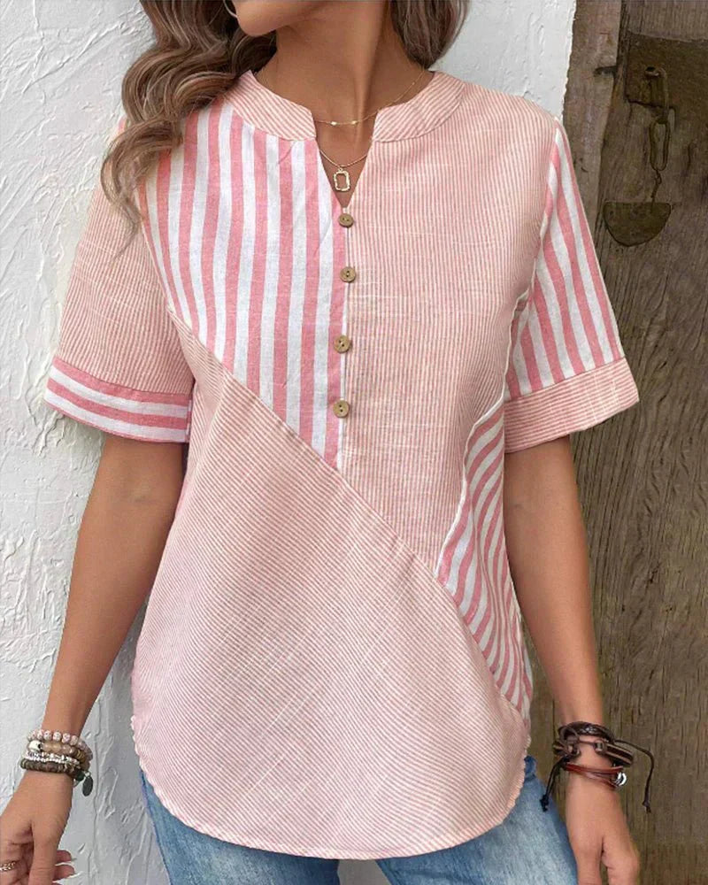 Lila - Chic Striped Blouse