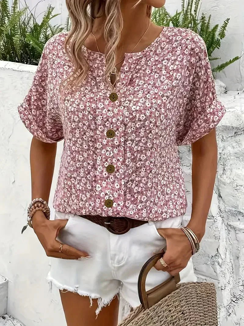 Wolena - Effortless Floral Blouse