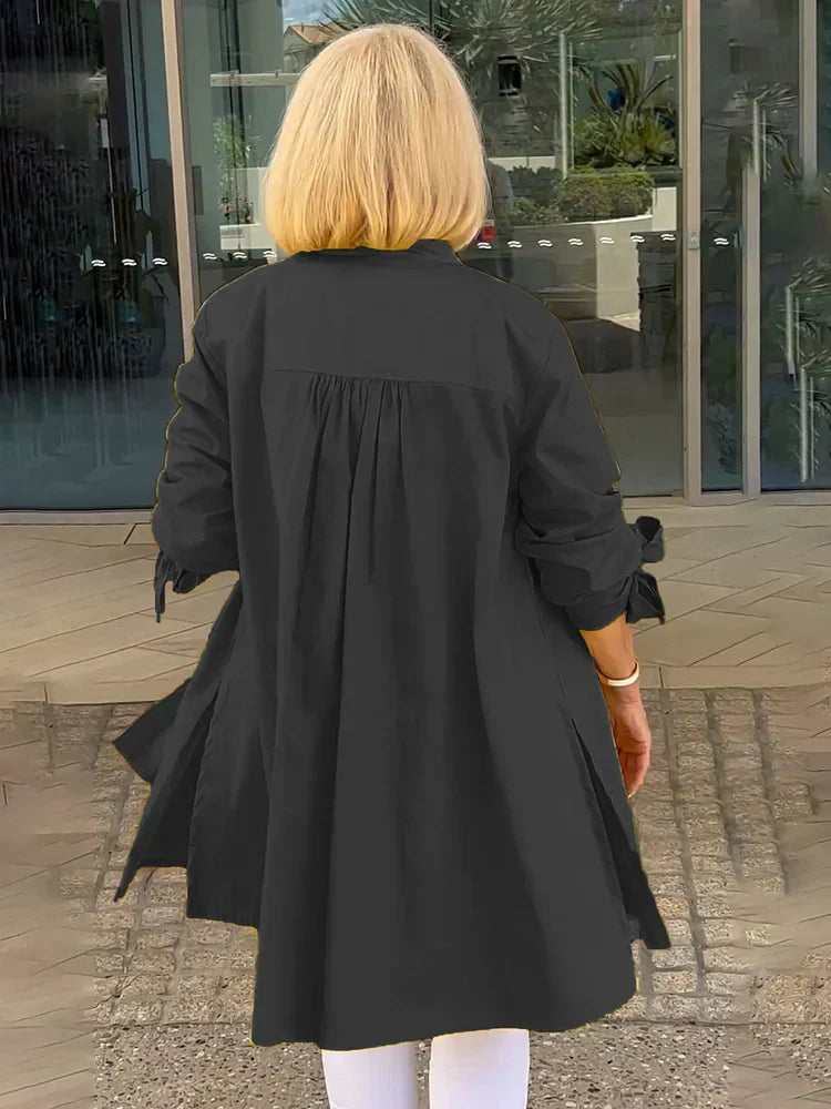 Ellaria - Whimsical Cotton Shirt Jacket