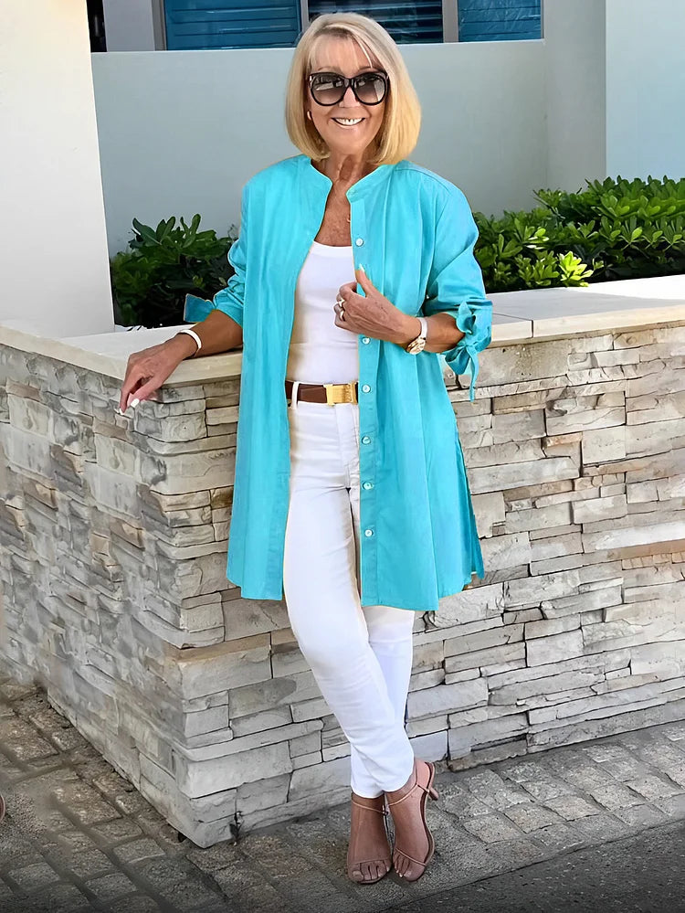 Ellaria - Whimsical Cotton Shirt Jacket