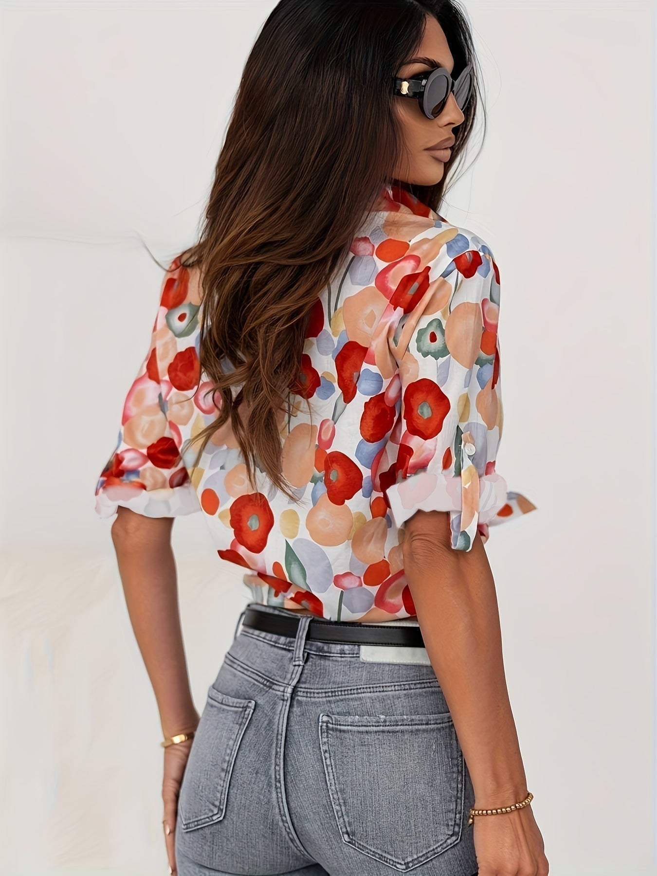 Mylene - Vibrant Floral Blouse