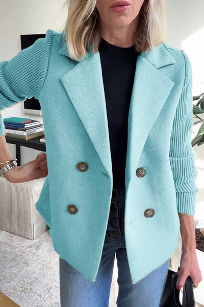 Freya - Stylish Knit-Sleeve Blazer