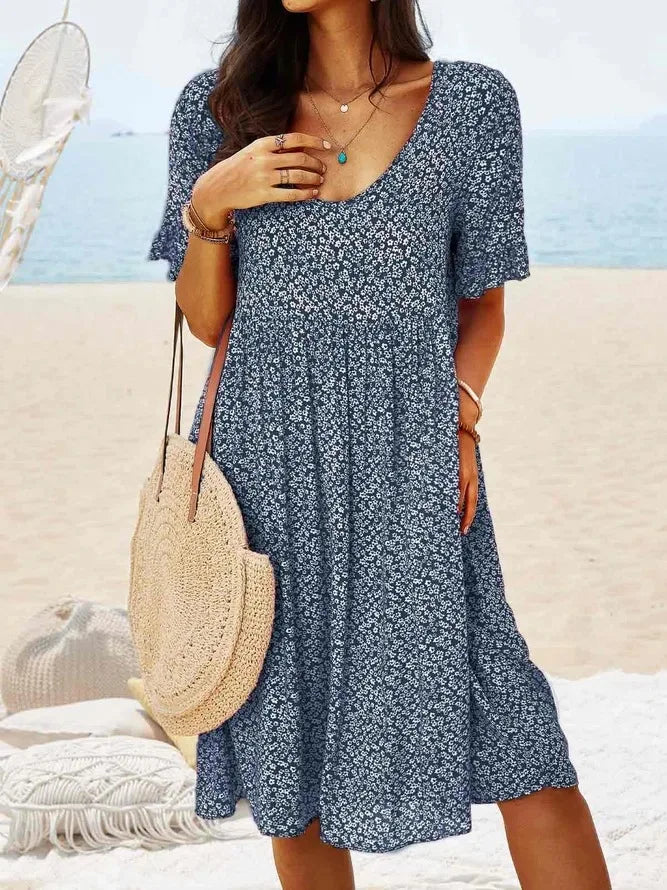 Arielle - Soft Floral Pullover Dress