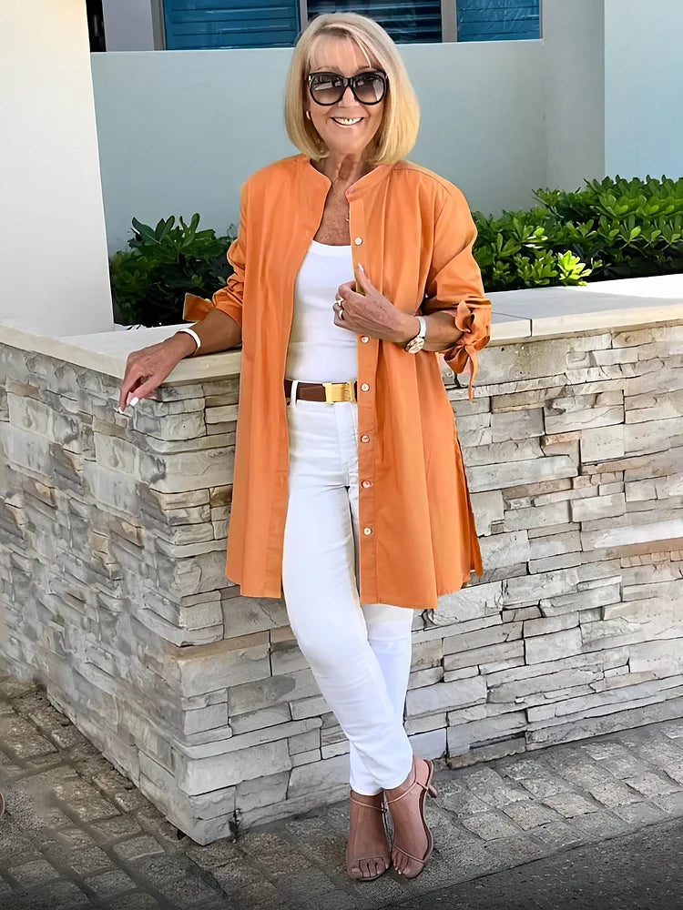 Ellaria - Whimsical Cotton Shirt Jacket