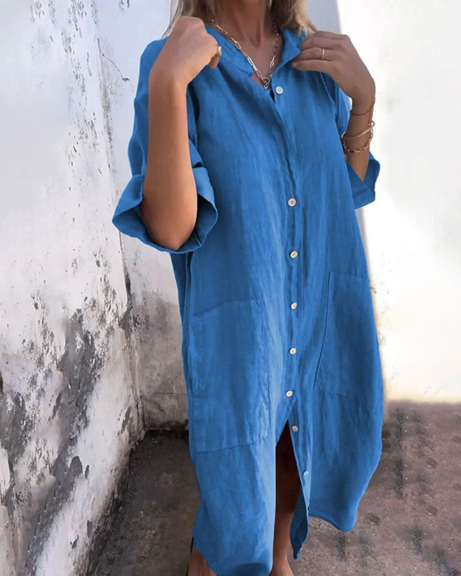 Calixa - Effortless Boho Shirt Dress