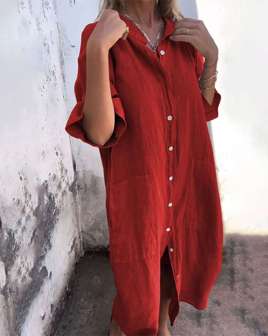 Calixa - Effortless Boho Shirt Dress