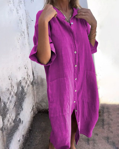 Calixa - Effortless Boho Shirt Dress