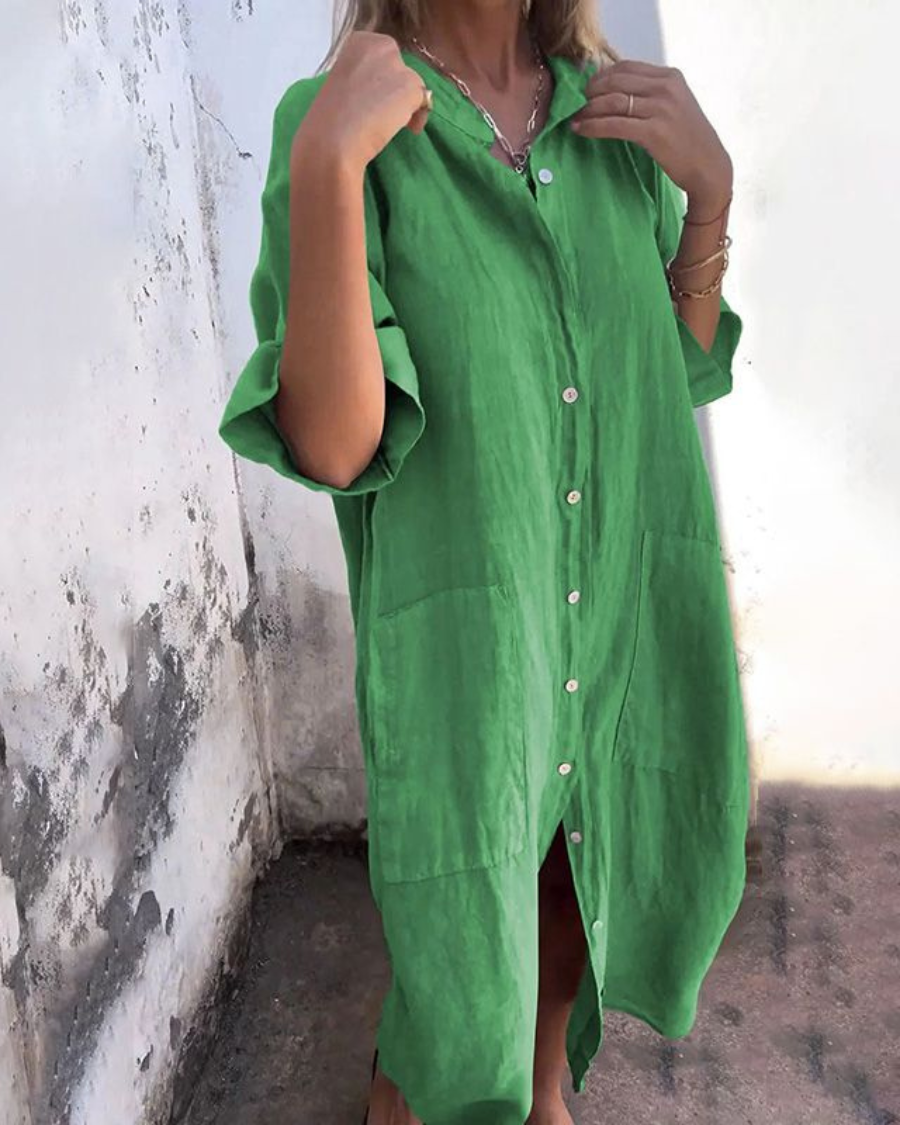 Calixa - Effortless Boho Shirt Dress
