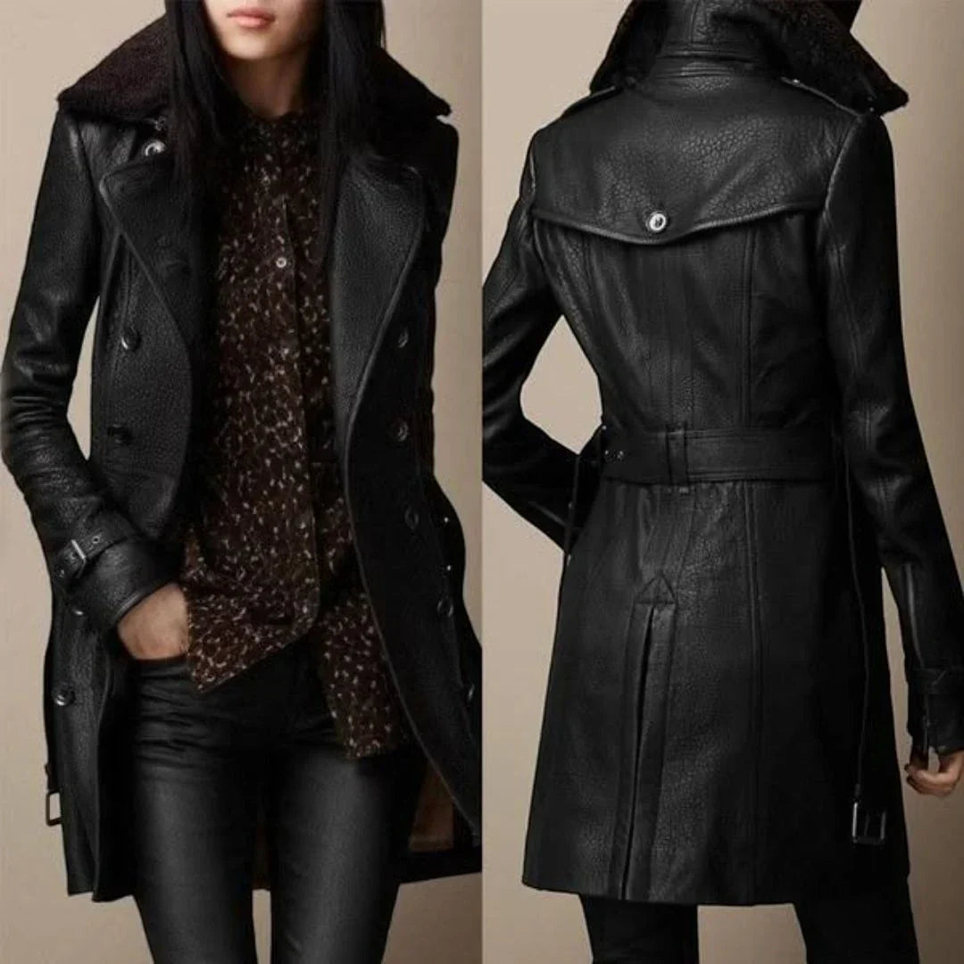 Lena - Timeless Leather Trench