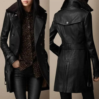 Lena - Timeless Leather Trench