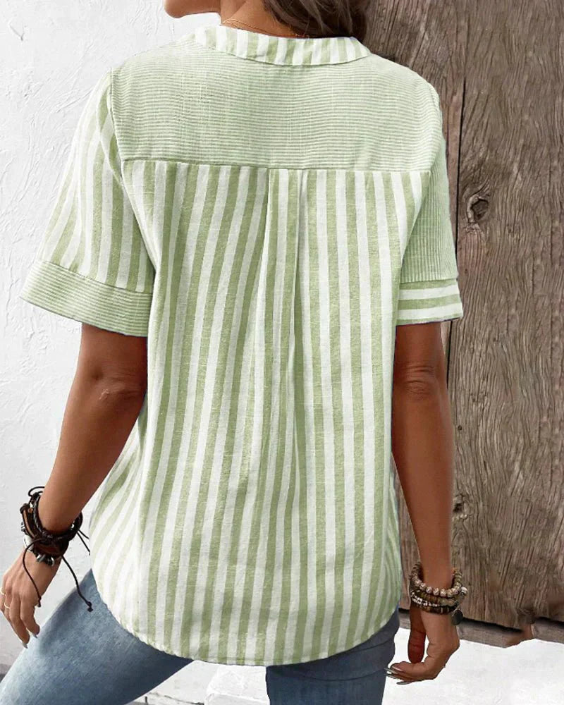 Lila - Chic Striped Blouse