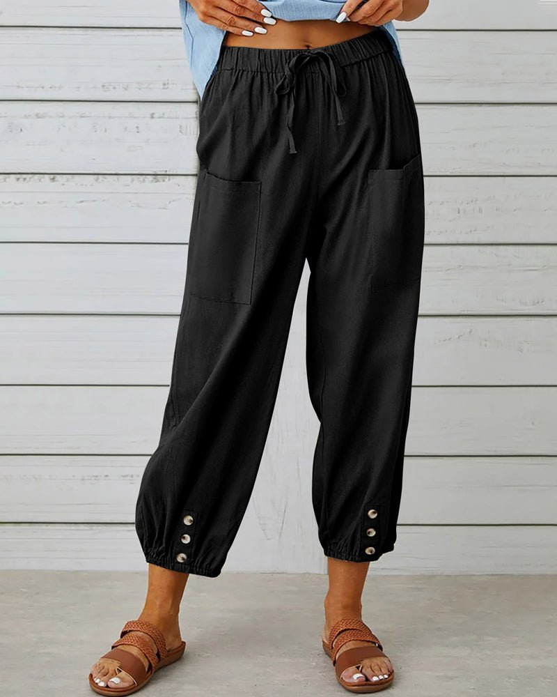Neve - Chic High-Waist Trousers