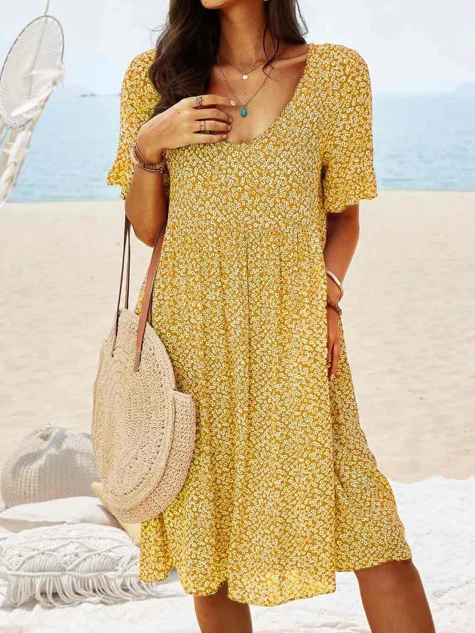 Arielle - Soft Floral Pullover Dress