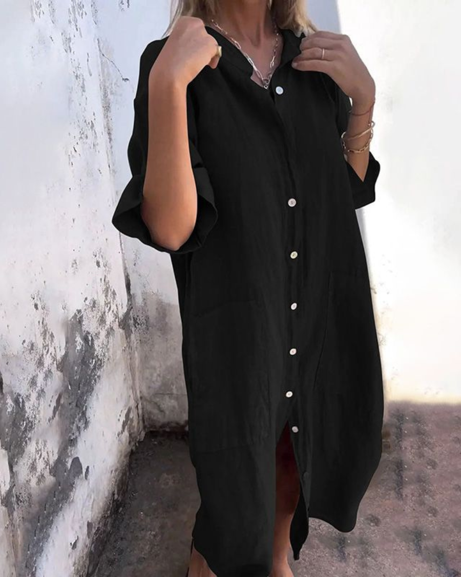 Calixa - Effortless Boho Shirt Dress