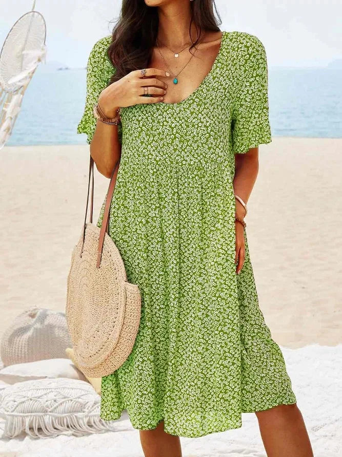 Arielle - Soft Floral Pullover Dress