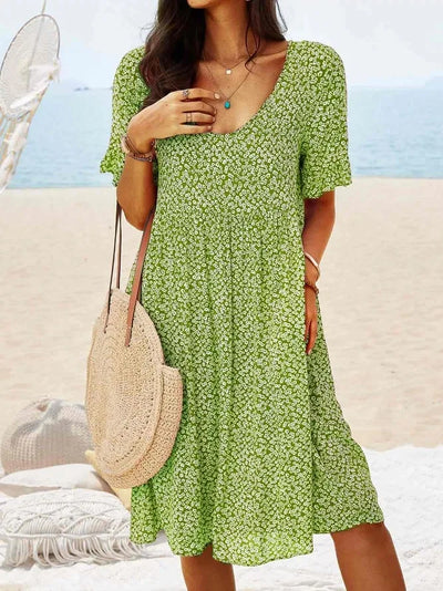 Arielle - Soft Floral Pullover Dress