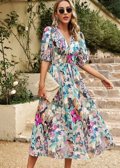 Allison - Timeless Floral Midi Dress