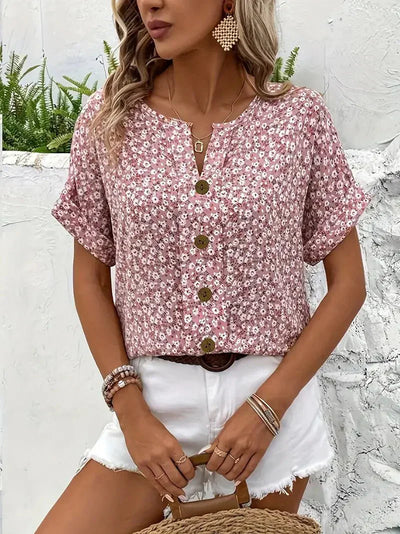 Wolena - Effortless Floral Blouse