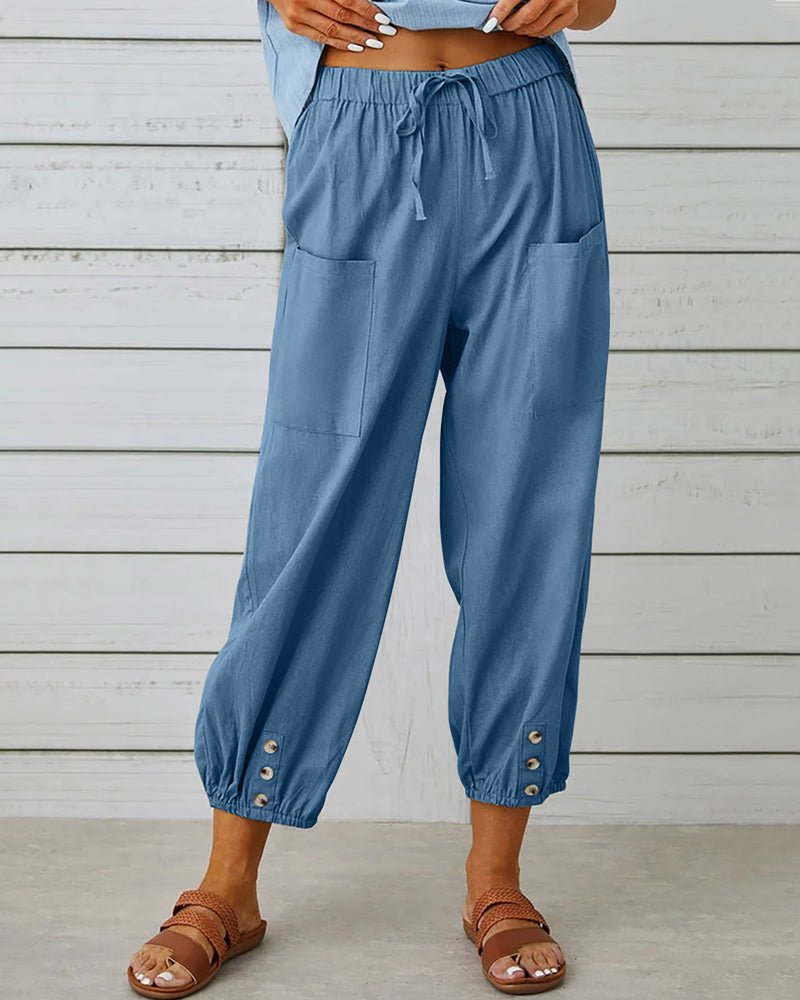Neve - Chic High-Waist Trousers