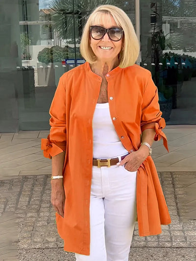 Ellaria - Whimsical Cotton Shirt Jacket