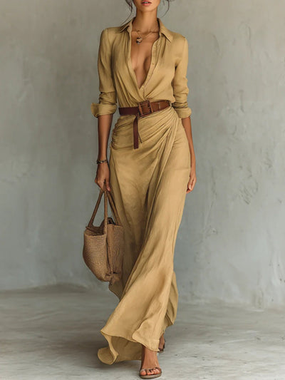 Siena - Elegant Belted Dress