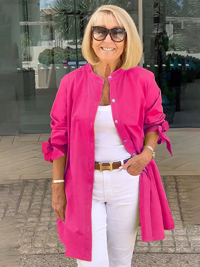Ellaria - Whimsical Cotton Shirt Jacket