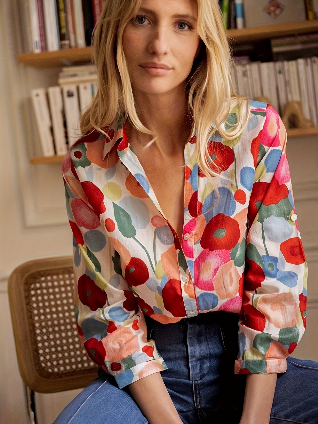 Mylene - Vibrant Floral Blouse