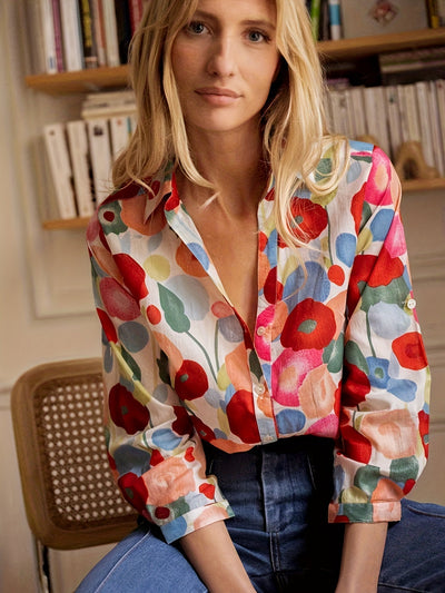 Mylene - Vibrant Floral Blouse