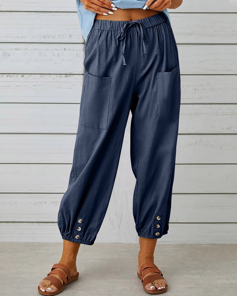 Neve - Chic High-Waist Trousers