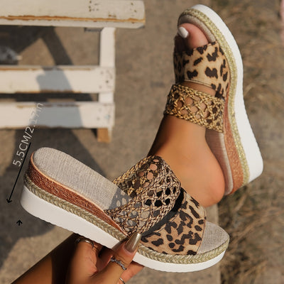 Luma - Boho Leopard Mules