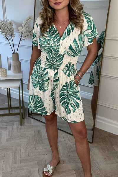 Ariella - Tropical Leaf Romper