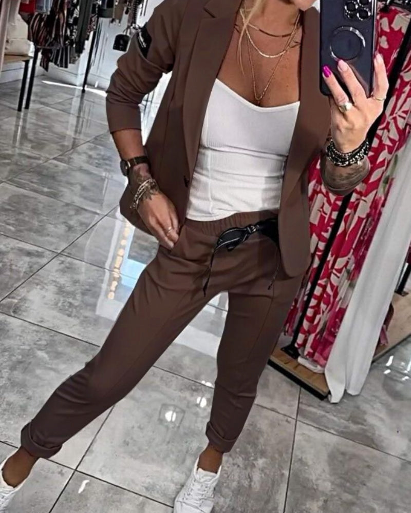 Malou - Elegant Blazer Jogger Set