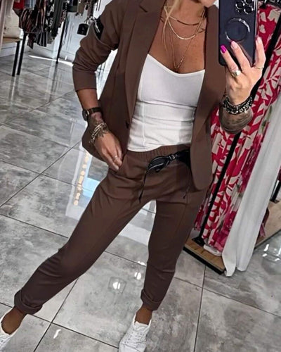 Malou - Elegant Blazer Jogger Set