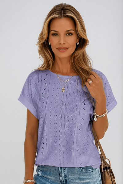 Liamo - Casual Eyelet Top