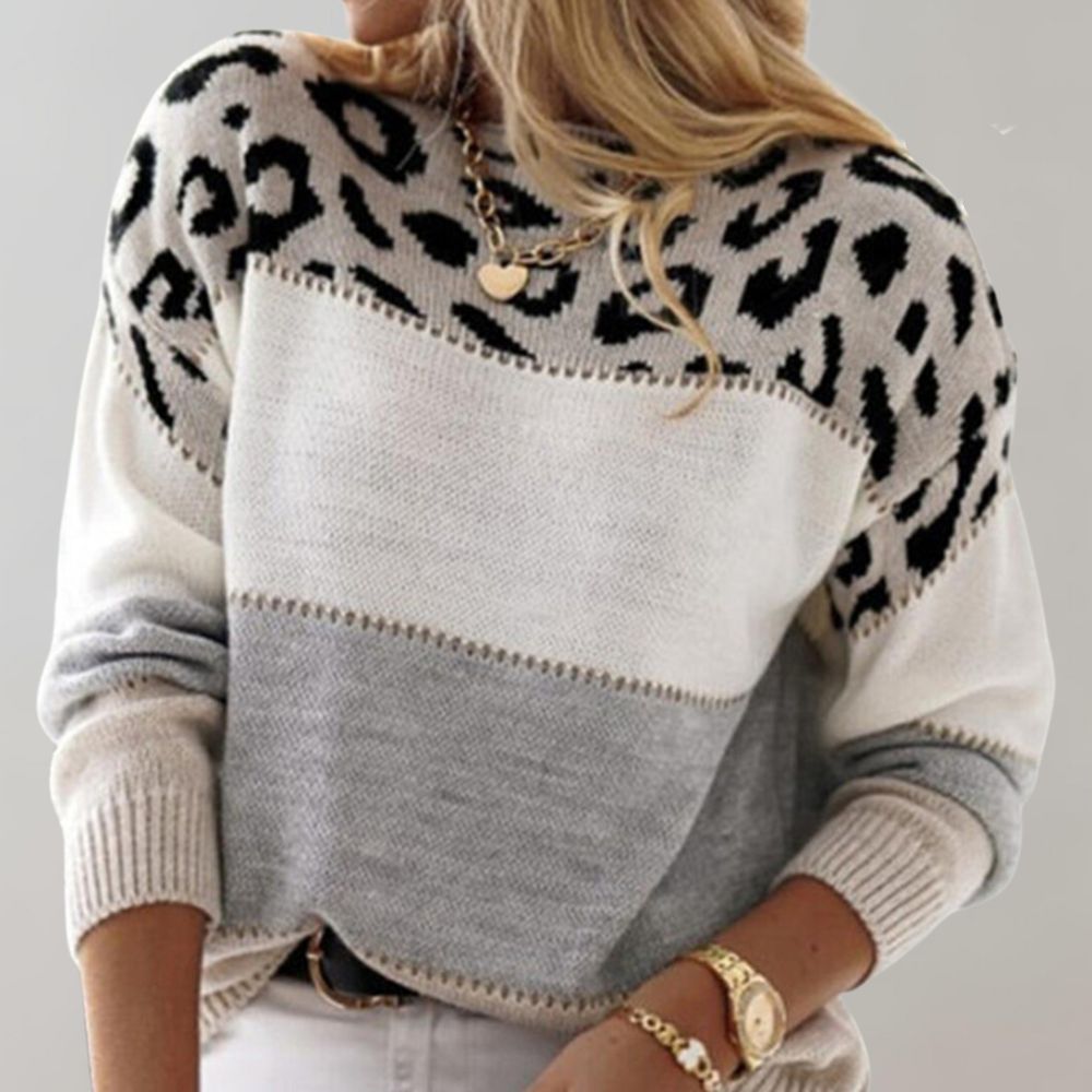 Charlene - Bold Leopard Print Sweater