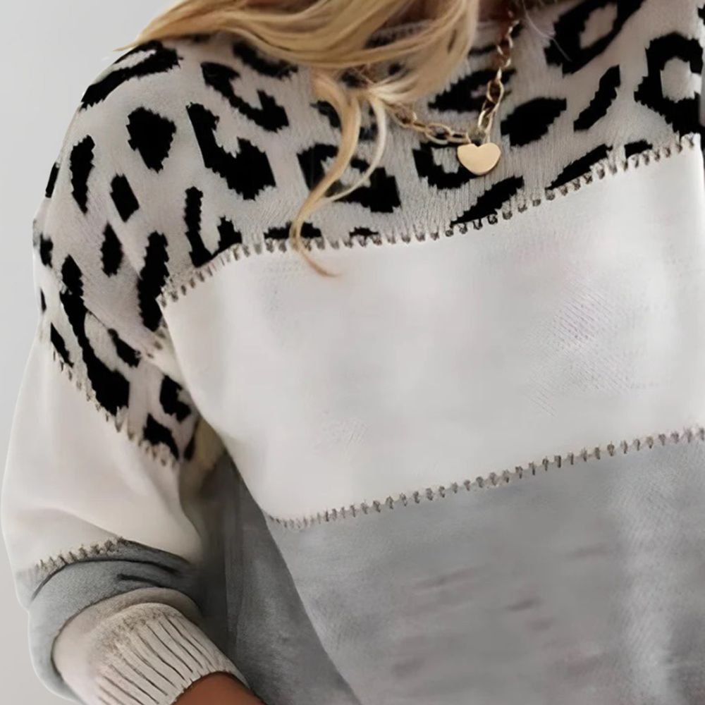 Charlene - Bold Leopard Print Sweater